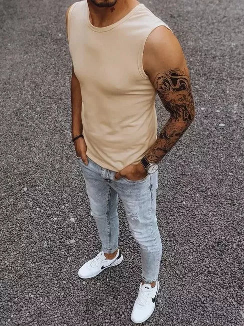 Men's brown T-shirt Lock