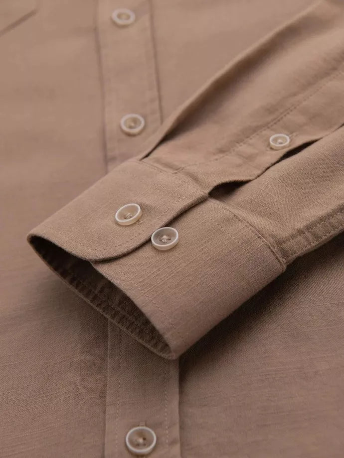 Men's light brown shirt Arlas
