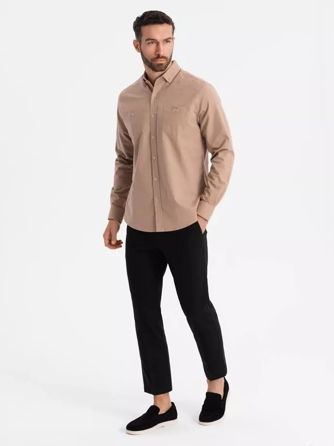 Men's light brown shirt Arlas
