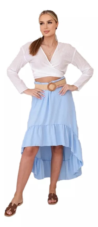 Women's light blue skirt Pixel