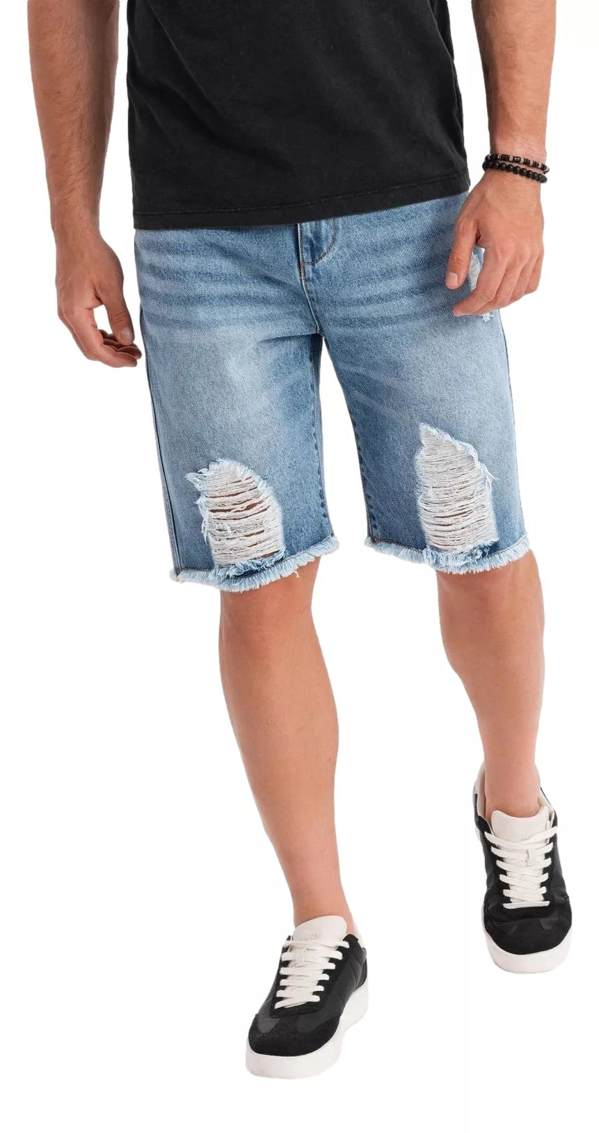 Men's light blue denim shorts Urban