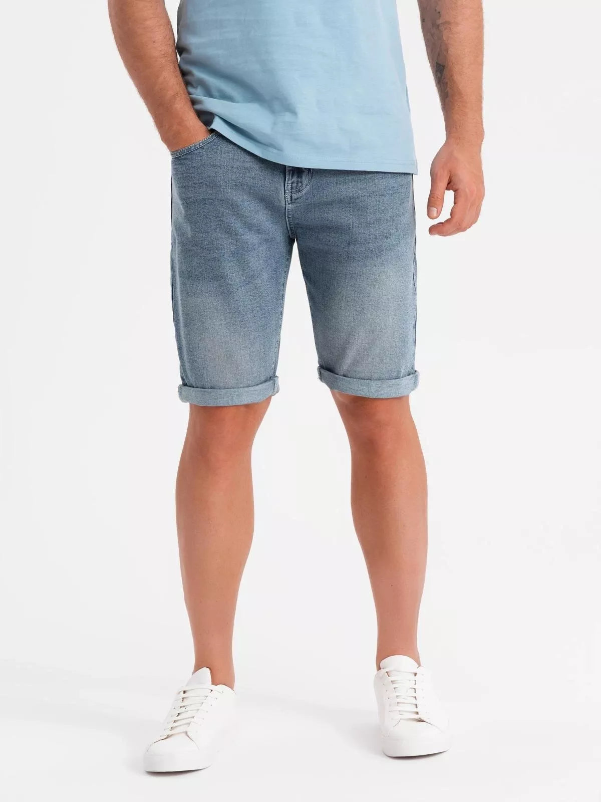 Men's light blue denim shorts Ragat