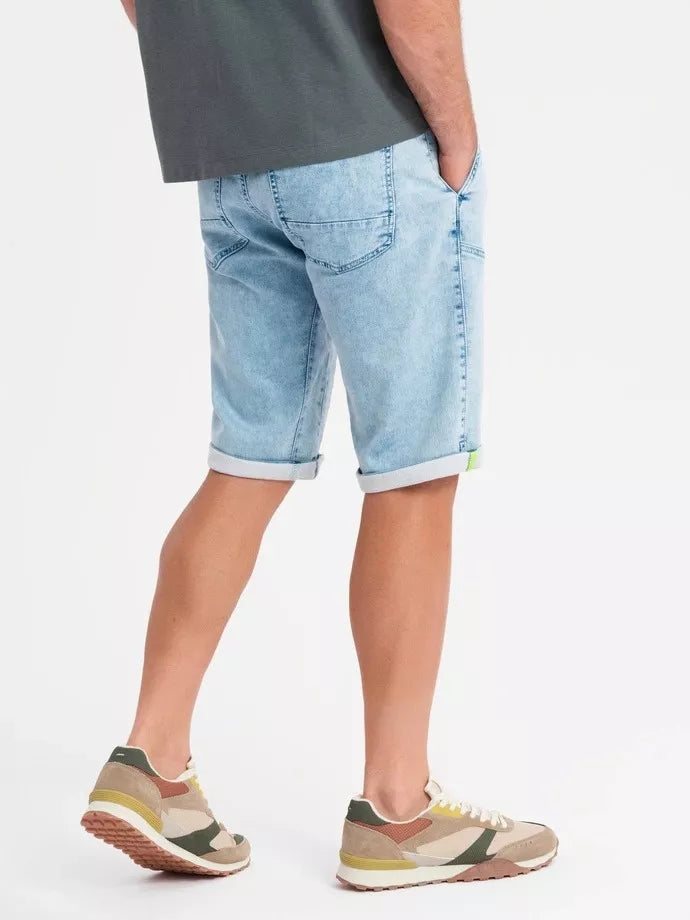 Men's light blue denim shorts Makal