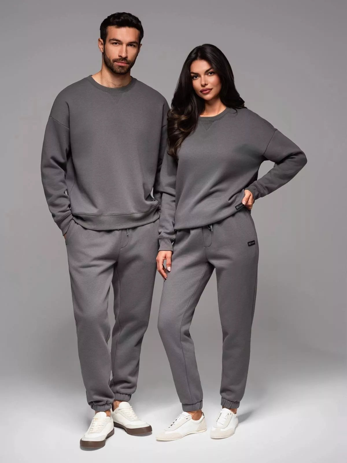 Unisex grey casual suit Couple