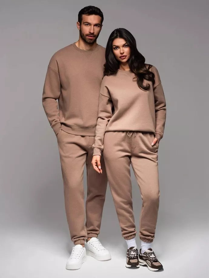Unisex brown casual suit Couple