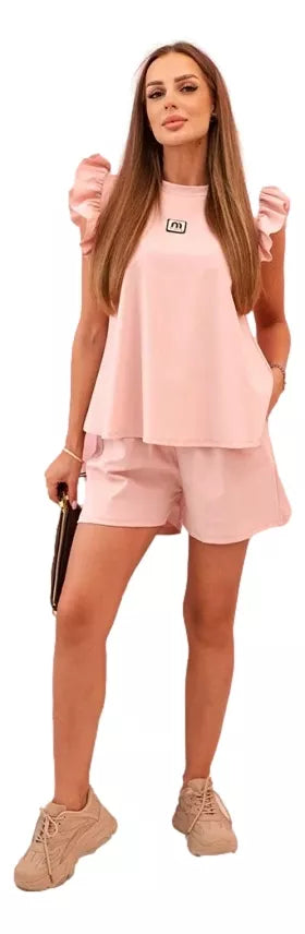 Women's light pink Colton suit set