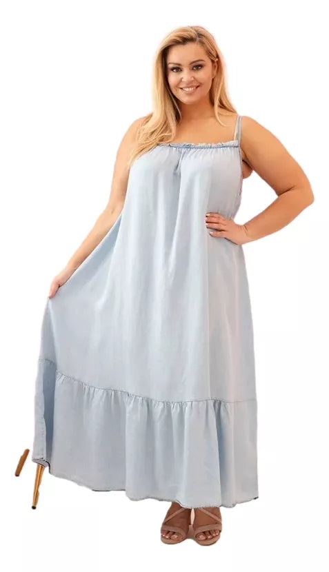 Women's light blue dress Besil
