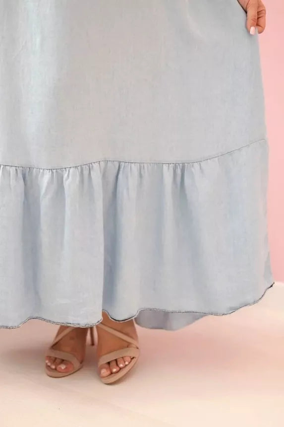 Women's light blue dress Besil