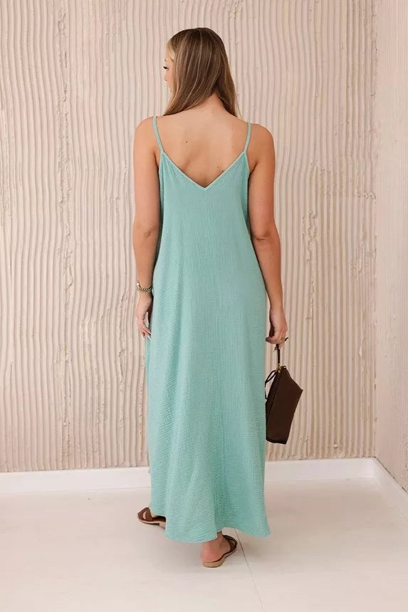 Women's mint dress with straps Trivor 