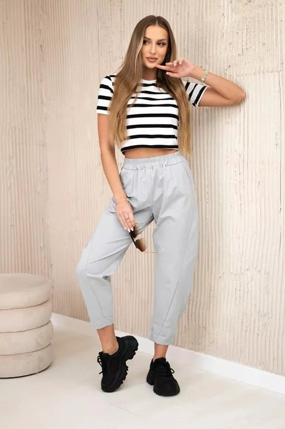 Women's light gray pants Punto