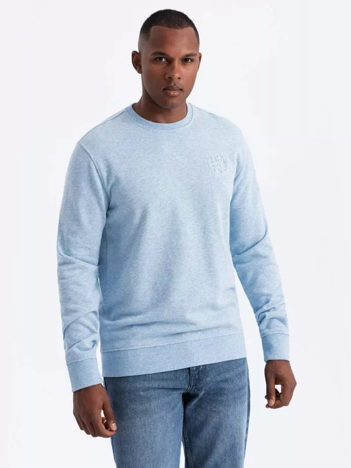 Men's light blue sweater Montecarl