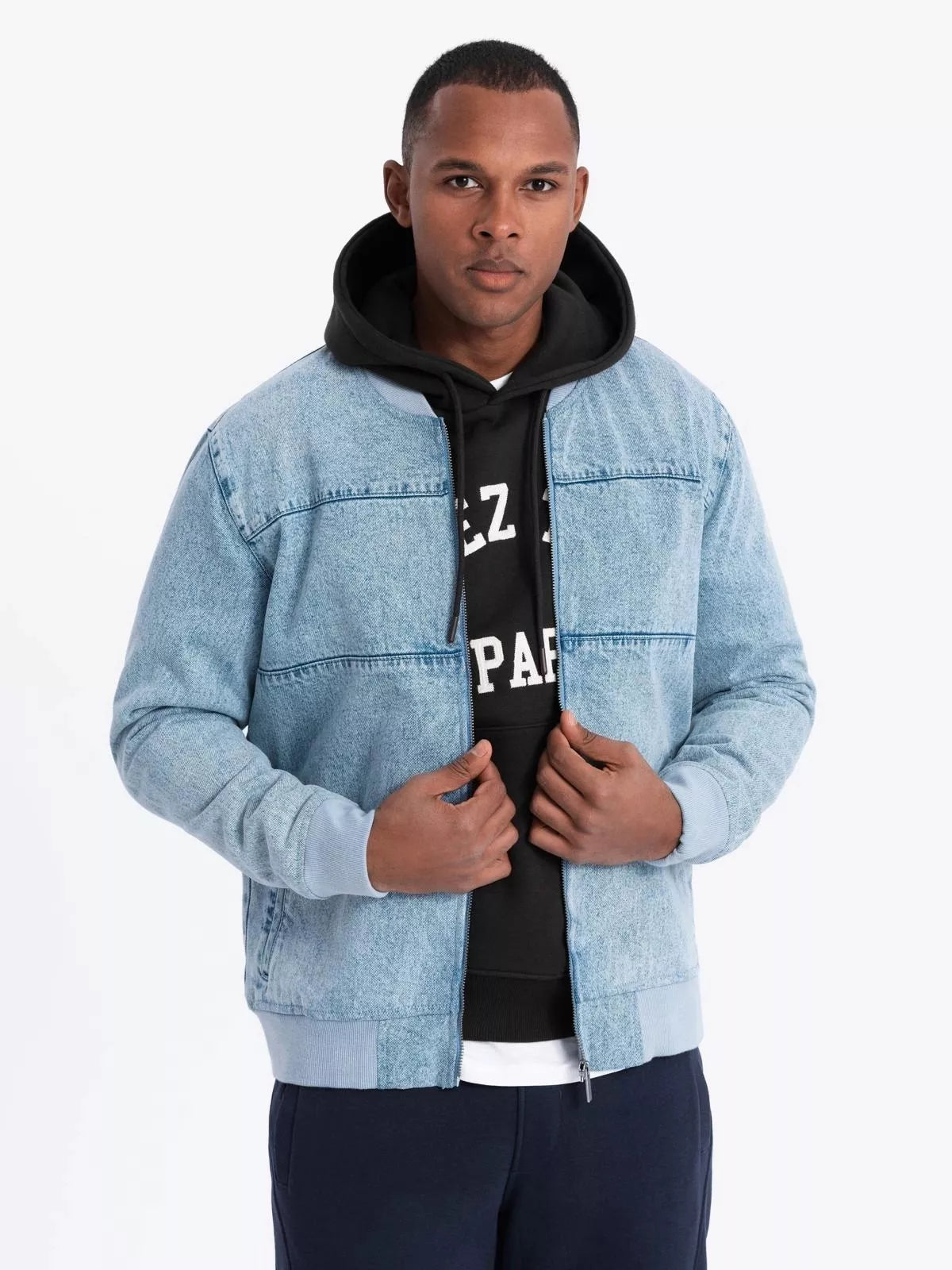 Men's bomber style blue jacket Norvi