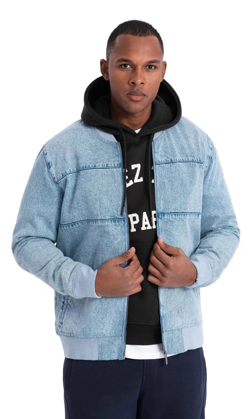 Men's bomber style blue jacket Norvi