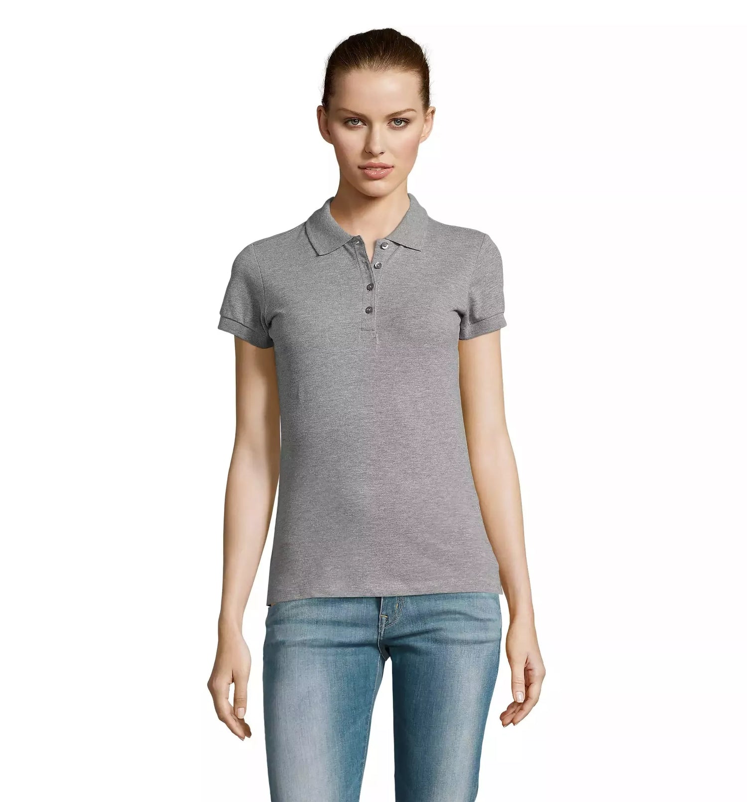 Women's gray polo shirt Passion