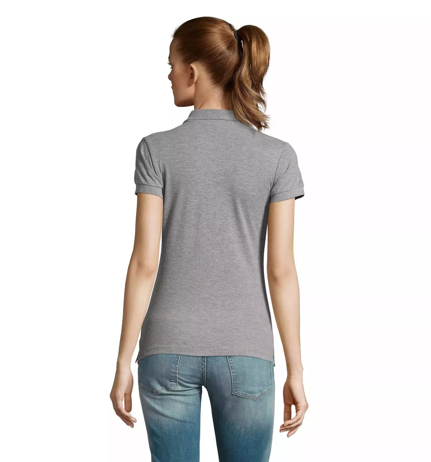 Women's gray polo shirt Passion