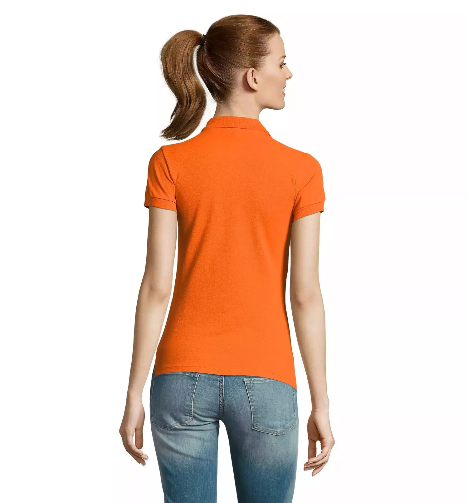 Women's orange polo shirt Passion