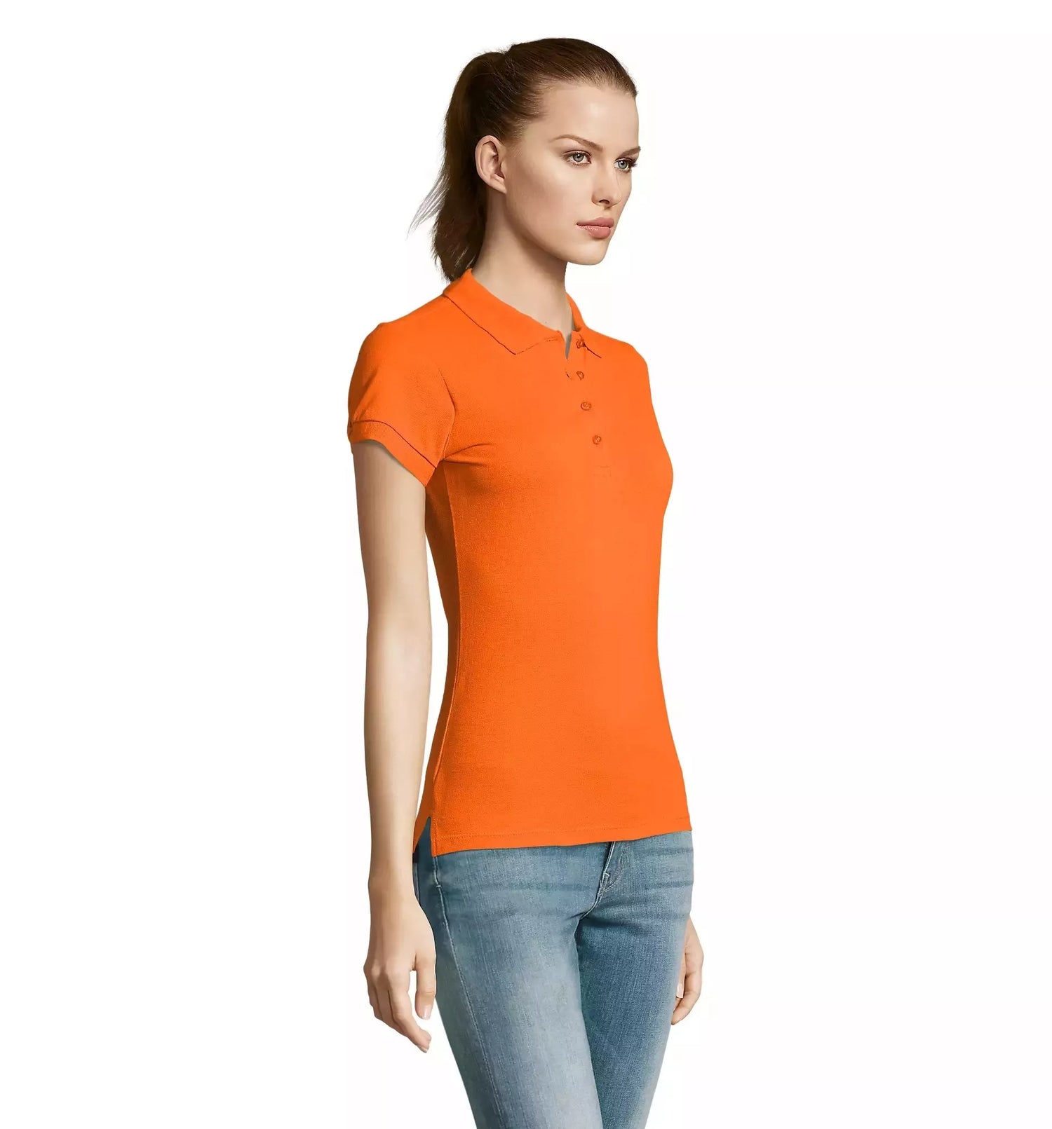 Women's orange polo shirt Passion