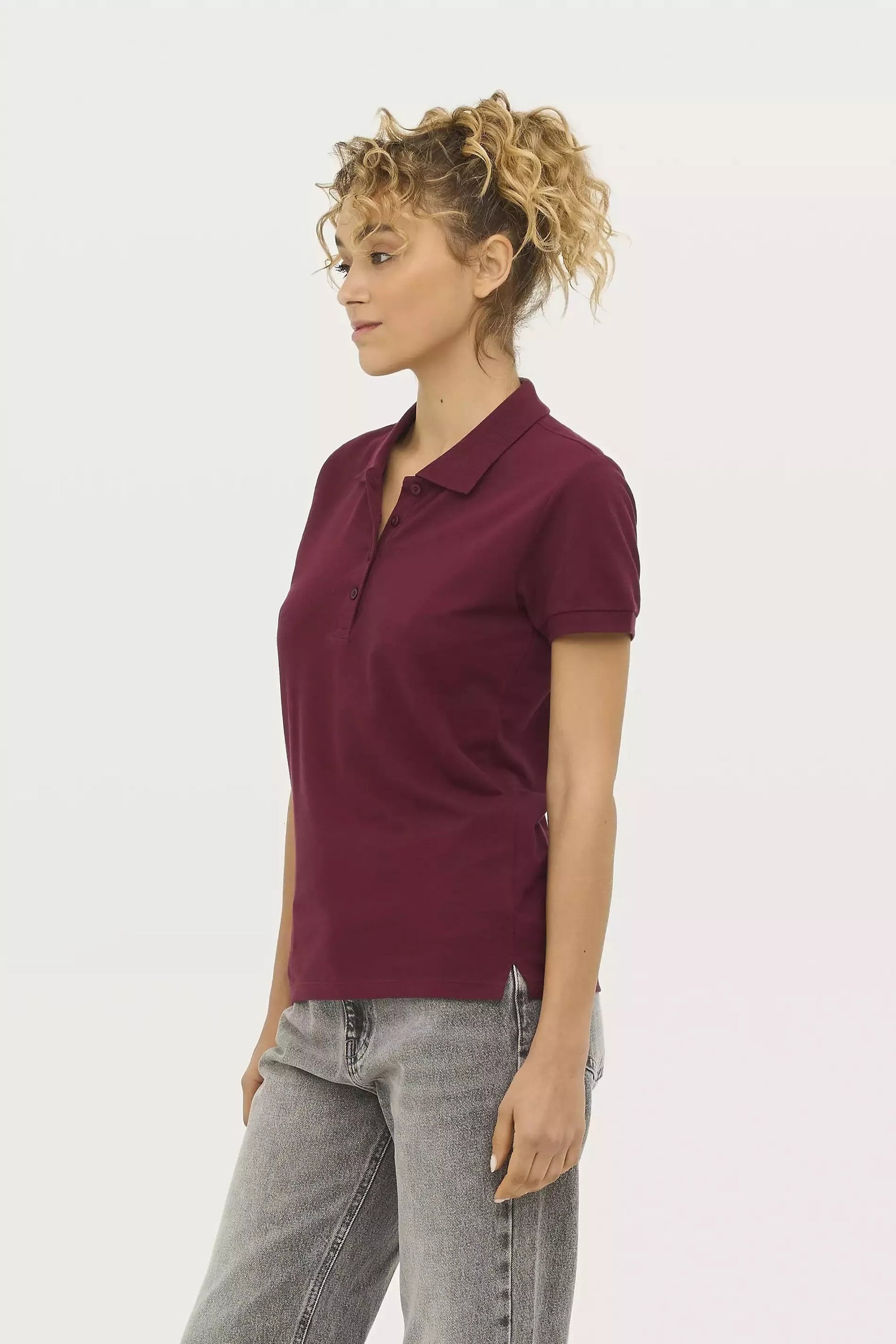 Women's burgundy polo shirt Passion