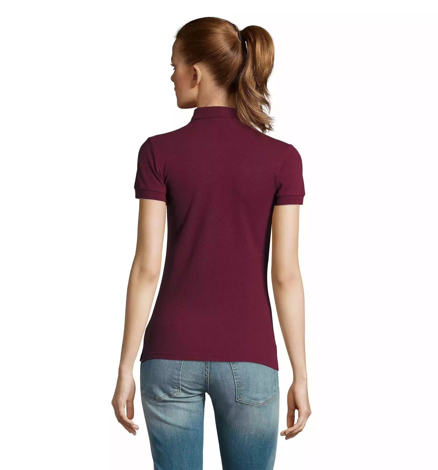 Women's burgundy polo shirt Passion
