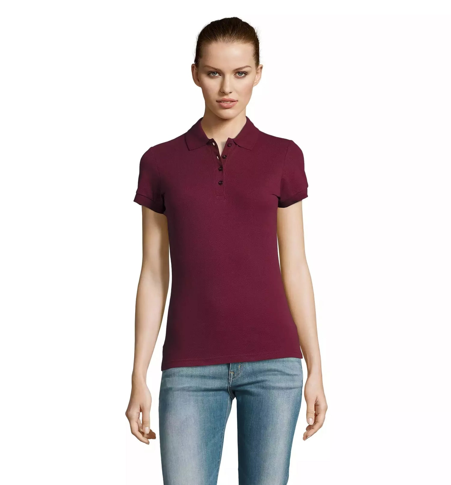 Women's burgundy polo shirt Passion