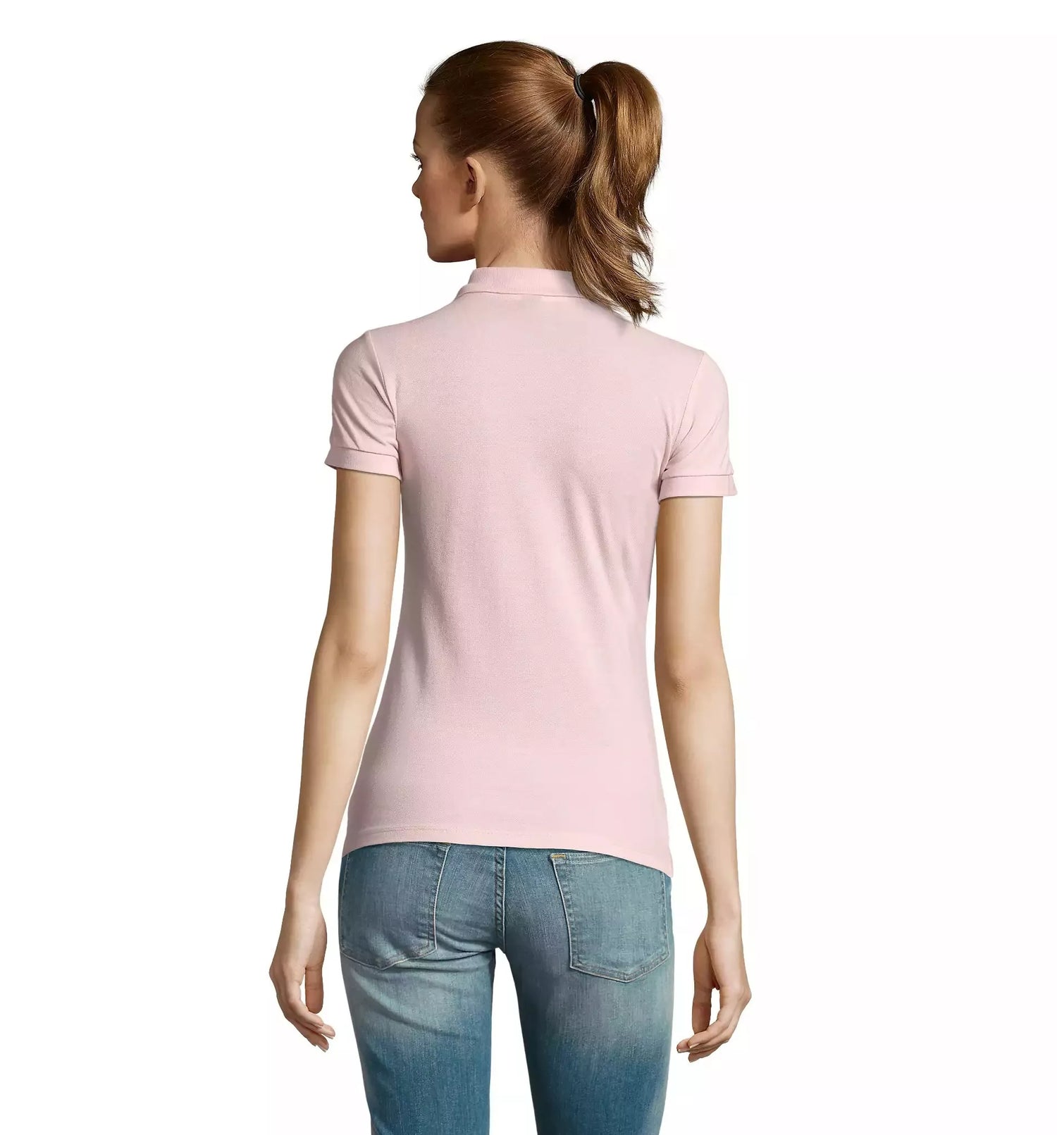 Women's light pink polo shirt Passion