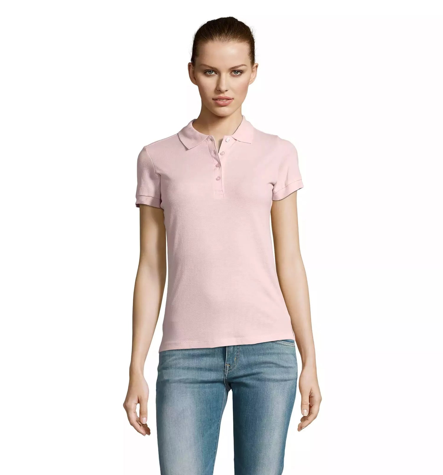 Women's light pink polo shirt Passion