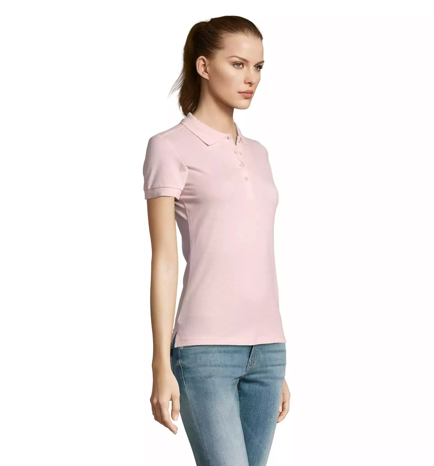 Women's light pink polo shirt Passion