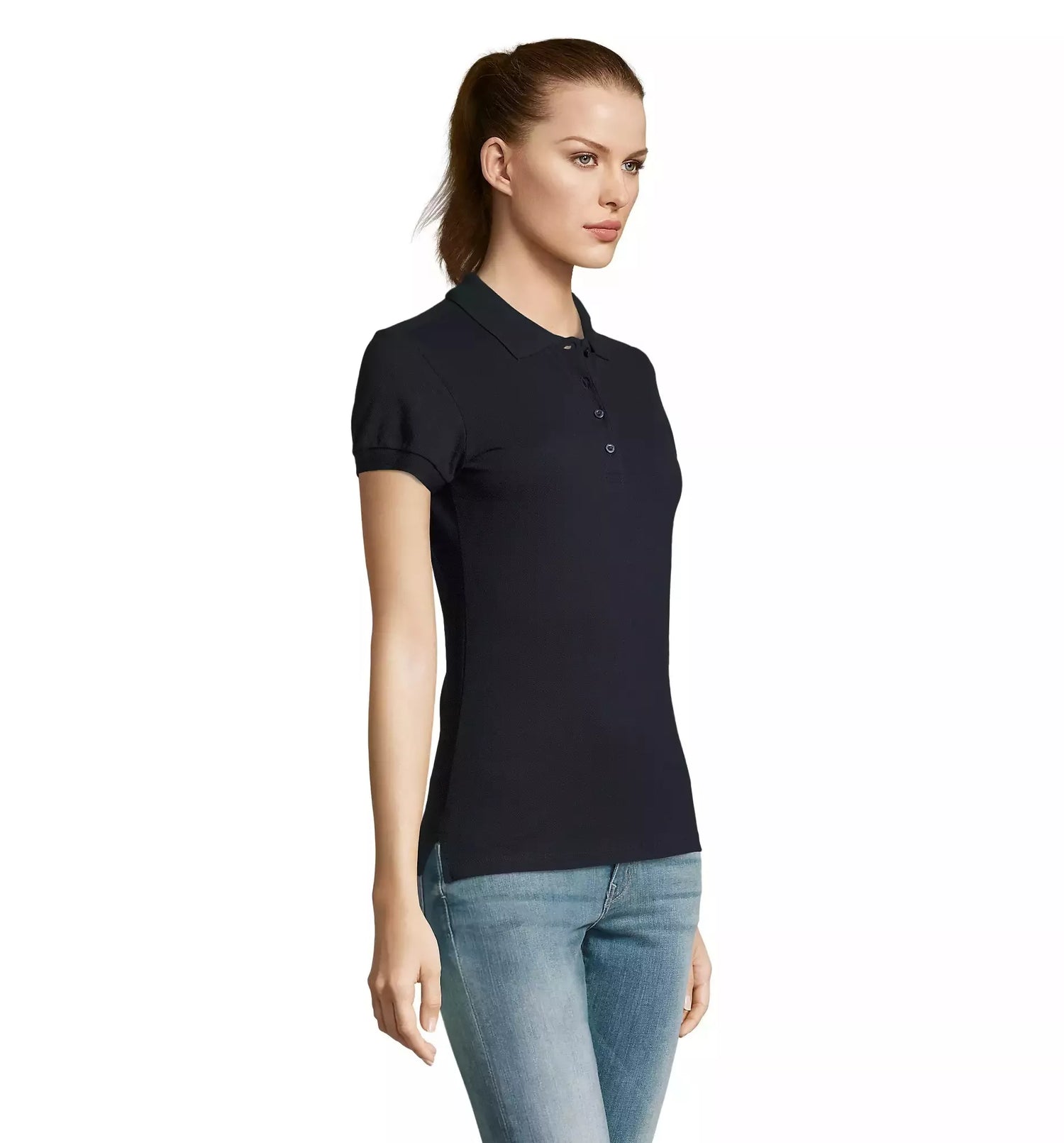 Women's navy blue polo shirt Passion