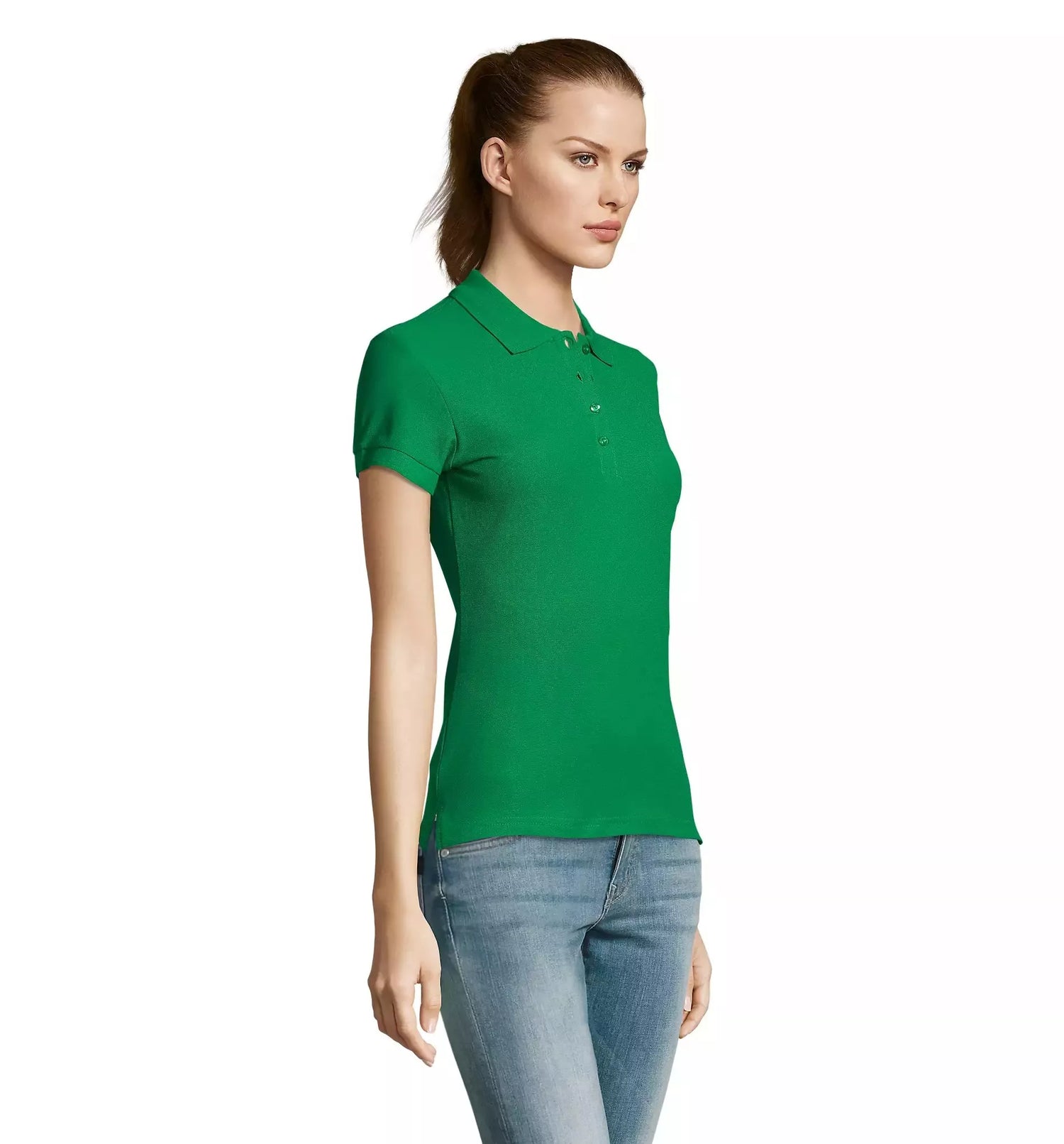 Women's dark green polo shirt Passion