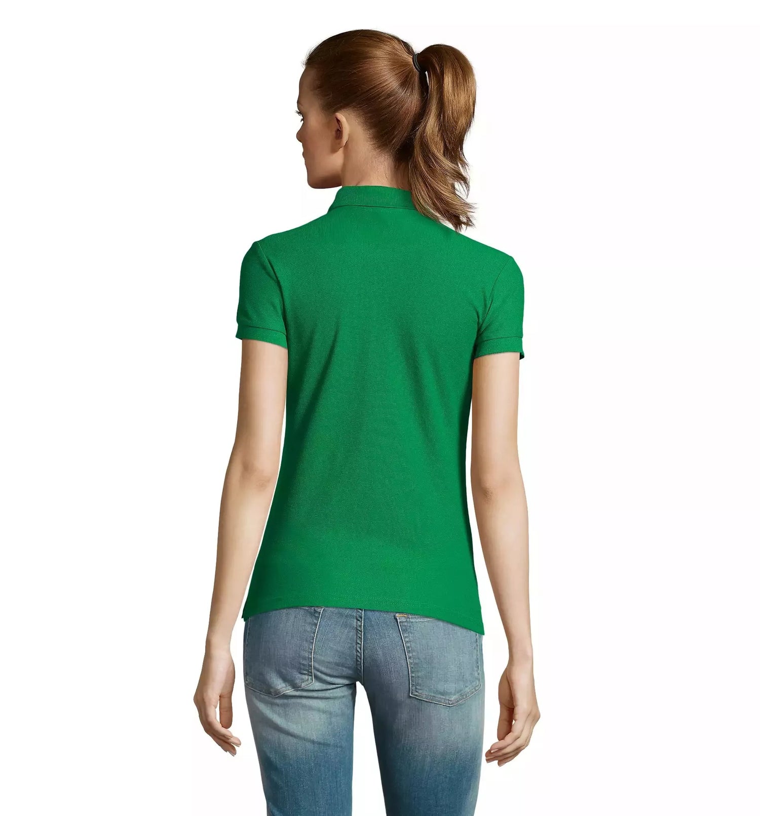 Women's dark green polo shirt Passion