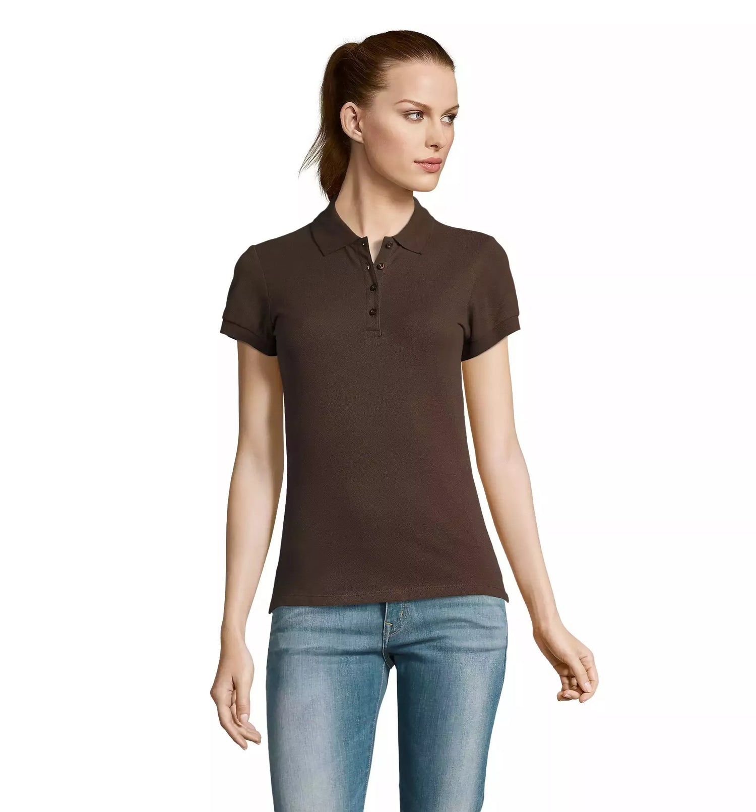 Women's brown polo shirt Passion