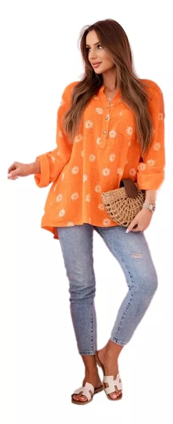 Women's orange blouse Dorsi 