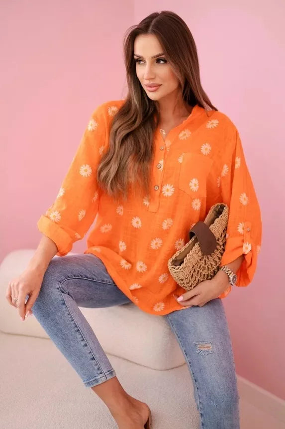 Women's orange blouse Dorsi 