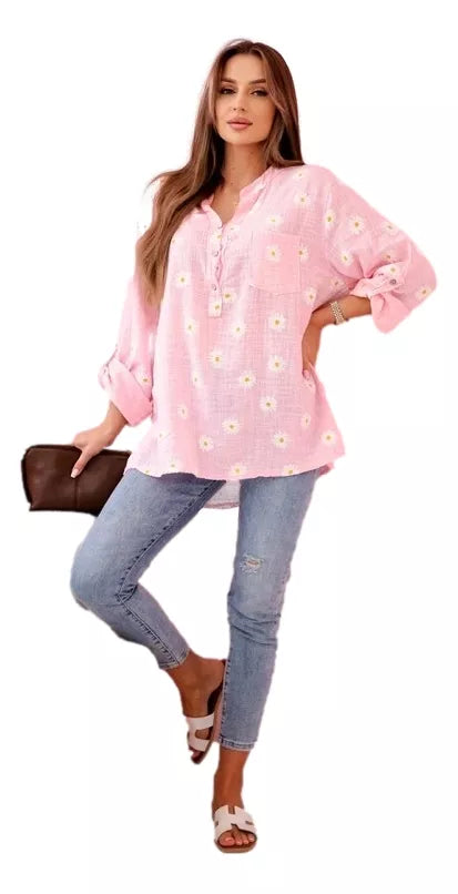 Women's light pink blouse Dorsi