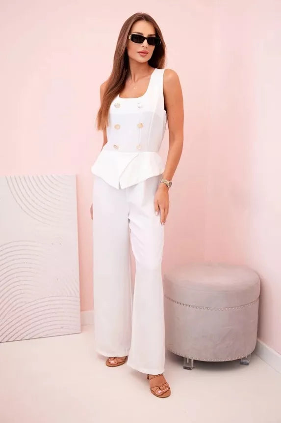 Women's white jumpsuit Brook