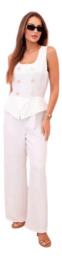 Women's white jumpsuit Brook