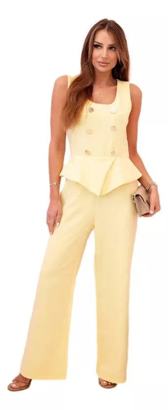 Women's yellow jumpsuit Brook
