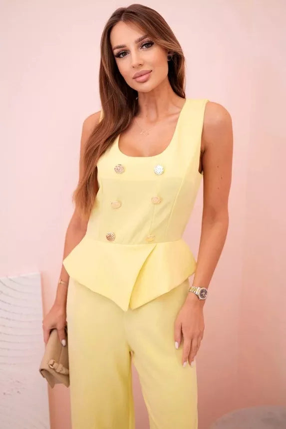 Women's yellow jumpsuit Brook