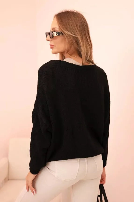 Women's black sweater Karil