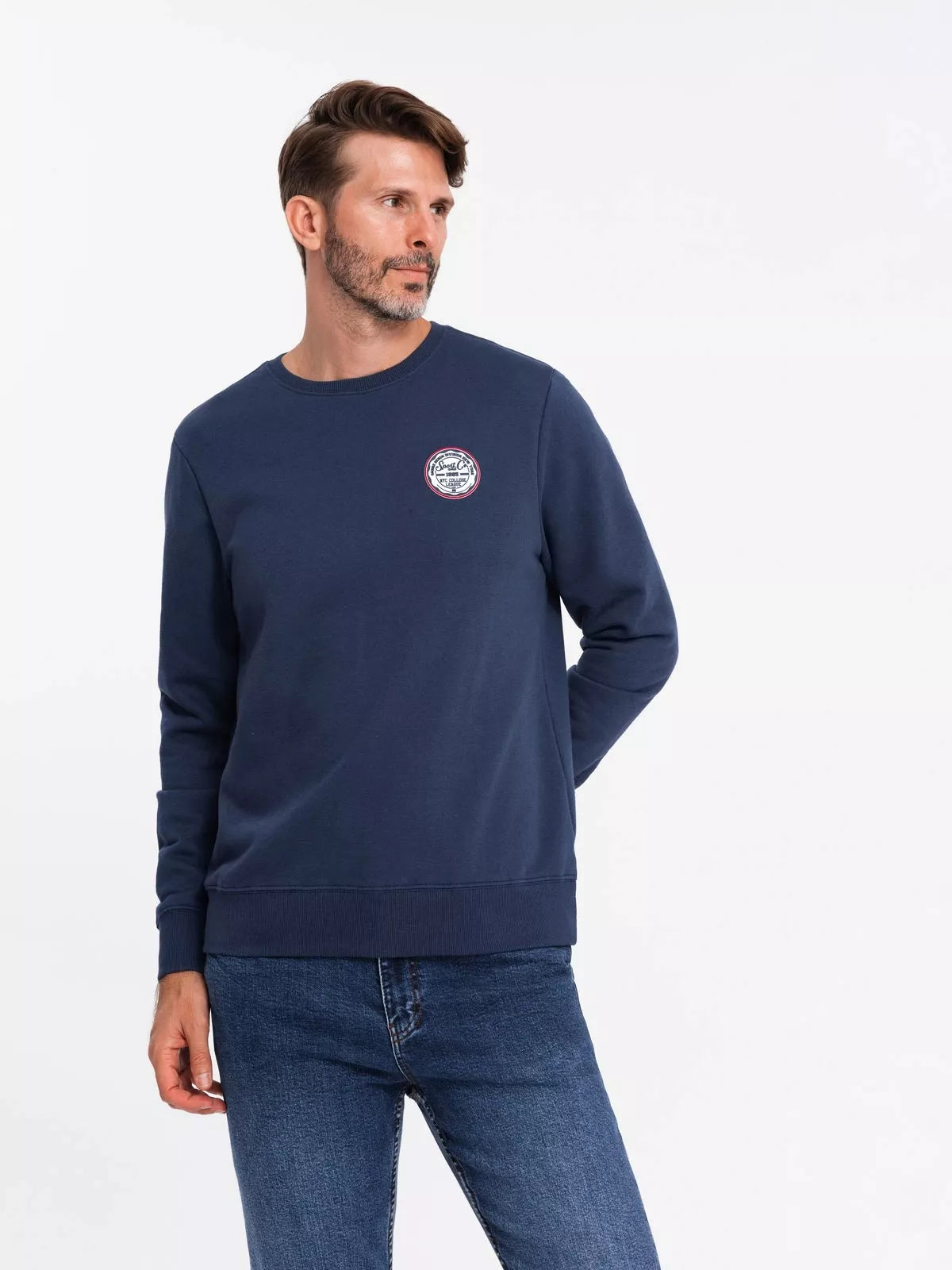 Men's navy blue sweater Solan