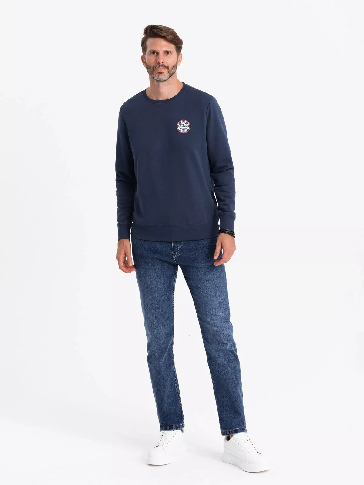 Men's navy blue sweater Solan