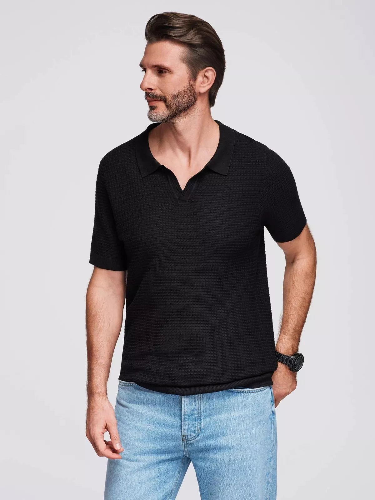 Men's black polo shirt Austen