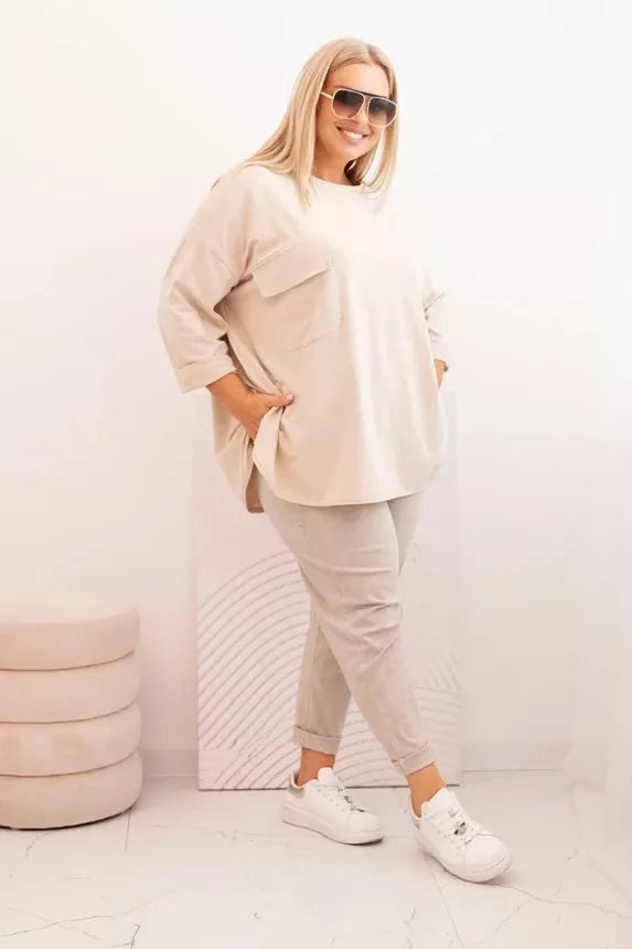 Women's light brown blouse Margo