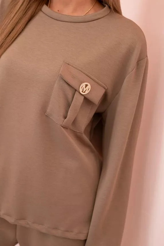 Naomi women's brown suit.