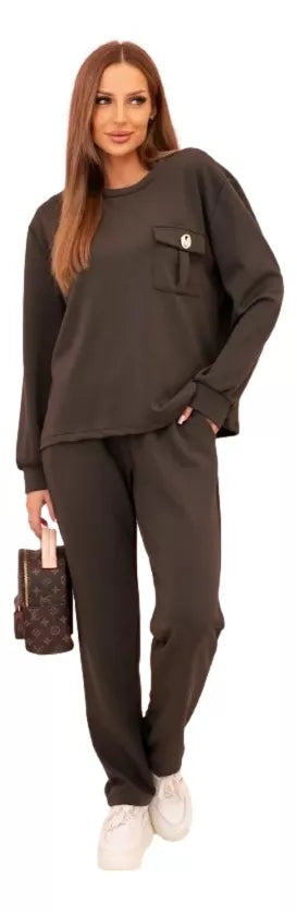 Naomi women's khaki-colored suit