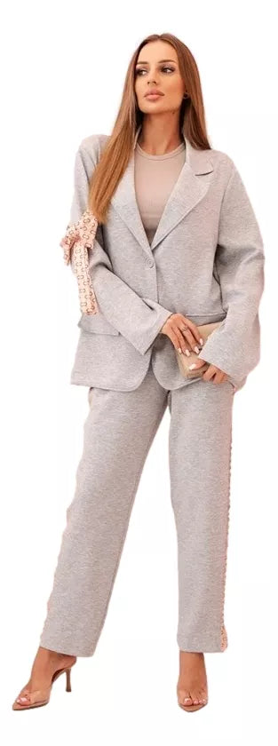 Women's grey Rene suit.