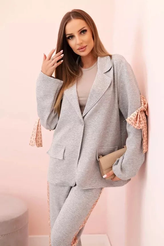 Women's grey Rene suit.