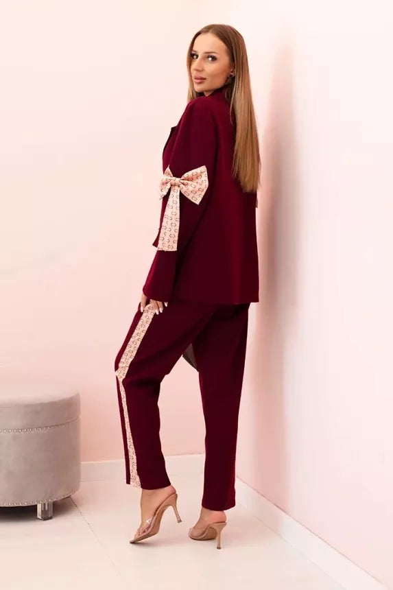 Women's burgundy Rene set.