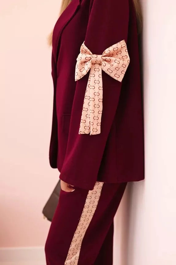 Women's burgundy Rene set.