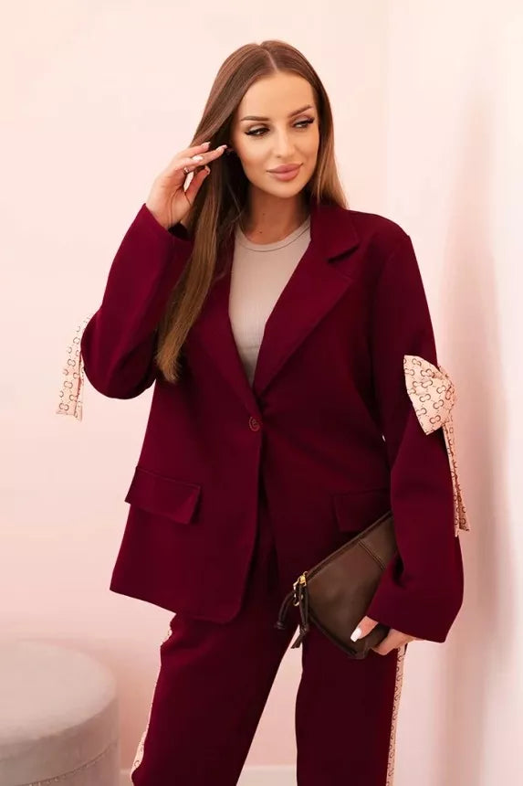 Women's burgundy Rene set.